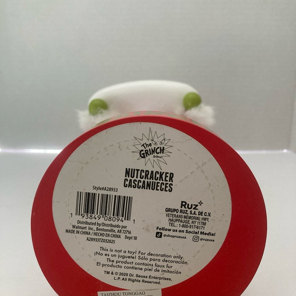 Green Grinch Nutcracker with Red Santa Outfit - Picture 8 of 9